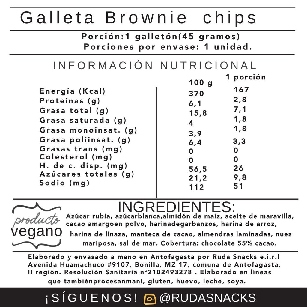 Galleta Brownie Chips