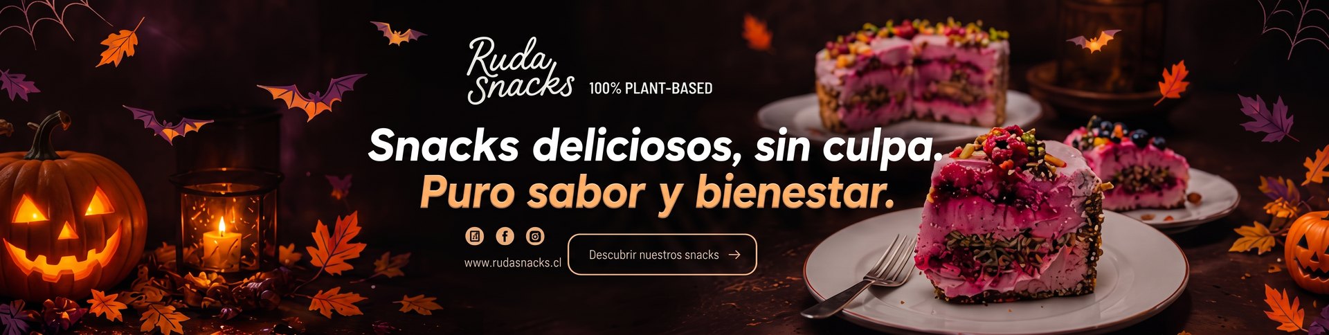 Ruda Snacks 100% plant-based. Snacks deliciosos, sin culpa. Puro sabor y bienestar. Descubrir nuestros snacks